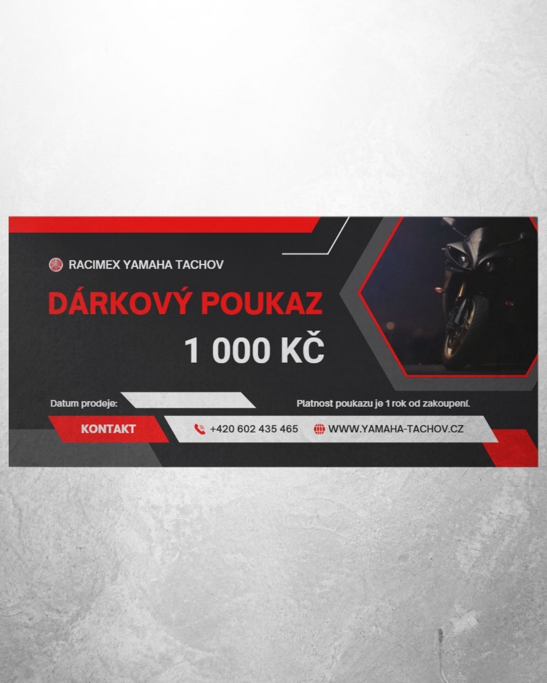dárkový poukaz Yamaha